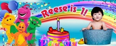 Barney Birthday Banner Singapore