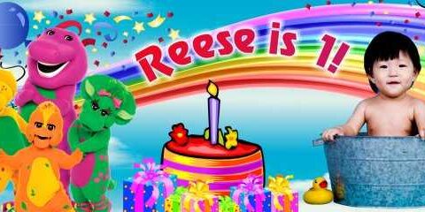 Barney Birthday Banner Singapore