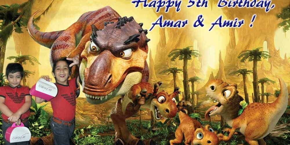 Dinosaurs Birthday Banner Singapore