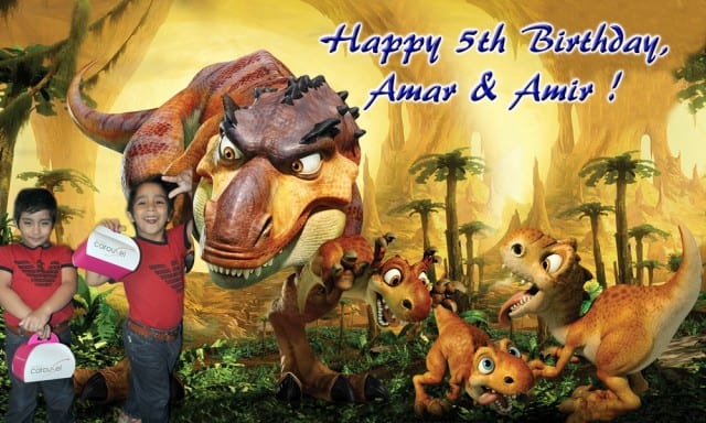 Dinosaurs Birthday Banner Singapore