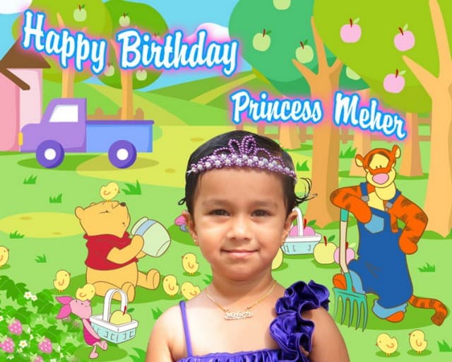 Winnie the Pooh Birthday Banner Singapore