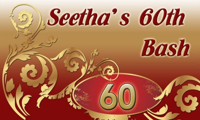 60th birthday banner printing