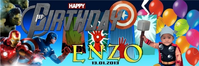 Avengers Birthday Banner Singapore