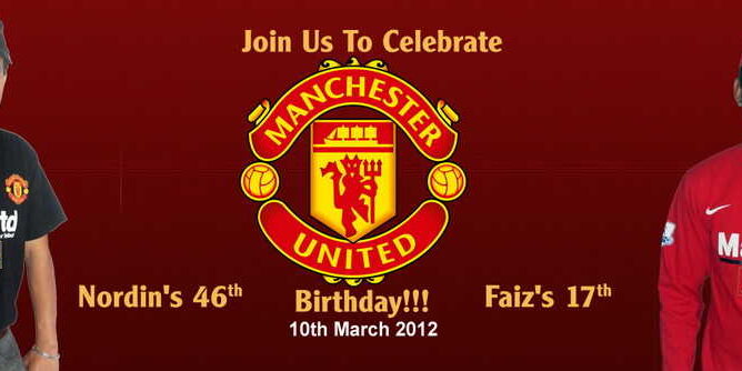Manchester United Birthday Banner Singapore