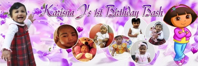 Dora Birthday Banner Singapore