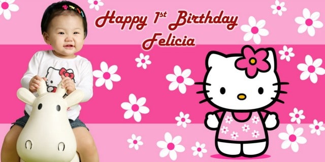 banner printing for Hello Kitty Birthday Banner