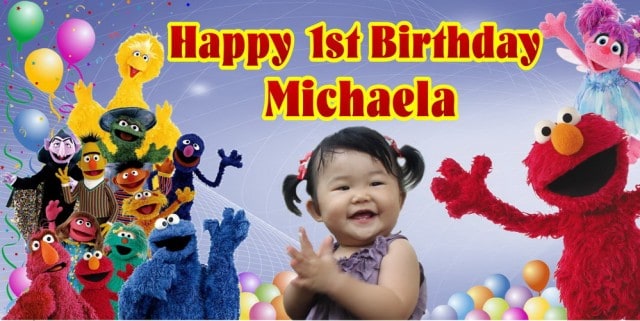 banner printing for Sesame Street Birthday Banner
