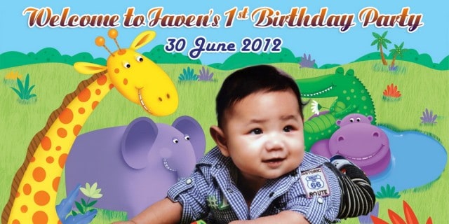 Zoo Birthday Banner Singapore