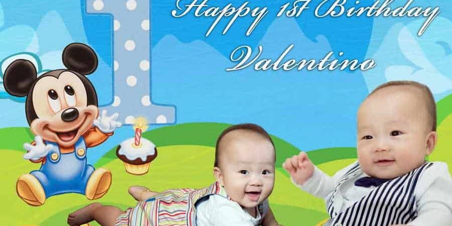 Mickey Mouse Birthday Banner Singapore