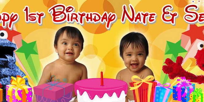 Sesame Street Birthday Banner Singapore