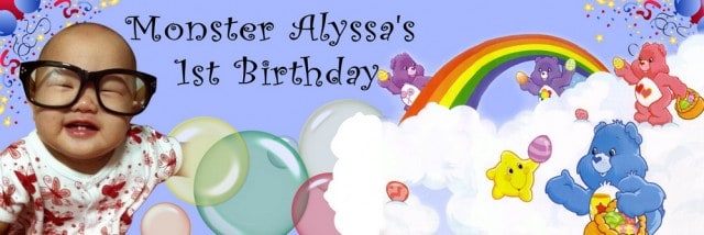 banner printing for Care Bears Birthday Banner