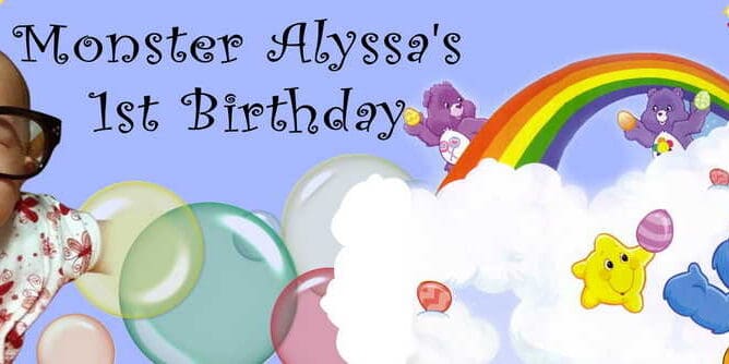 banner printing for Care Bears Birthday Banner