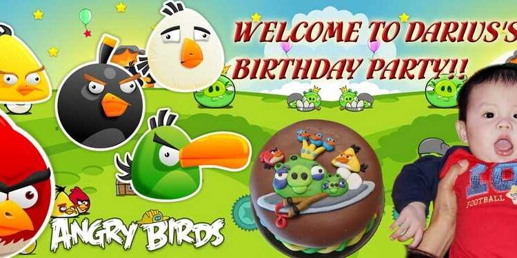 Angry Bird Birthday Banner Singapore