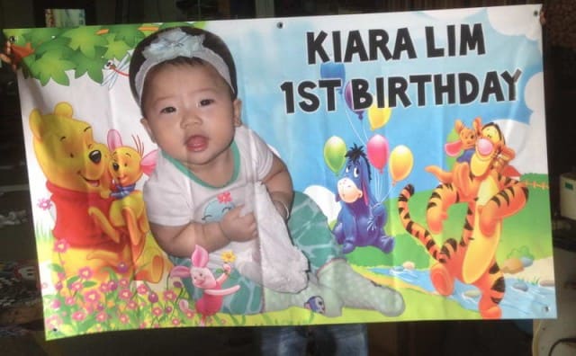 Banner Printing for birthday with Winnie the Pooh design