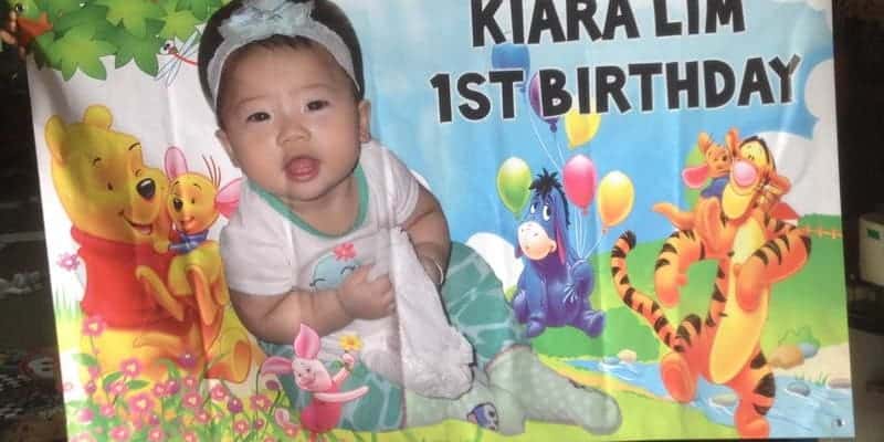 Banner Printing for birthday with Winnie the Pooh design