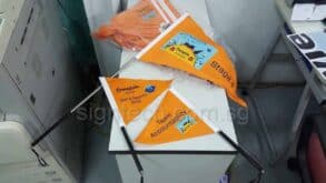 Fabric Flags with telescopic pole