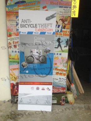 Foamboard with frame for Anti Bicycle Theft Exhibition2