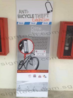 Foamboard with frame for Anti Bicycle Theft Exhibition2