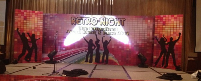 Stage Backdrop Printing with Retro theme