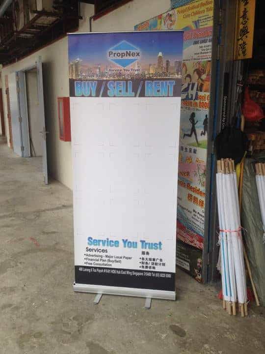 Pull Up banner for property
