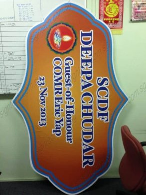 Die cut Foam board for pasting onto backdrop