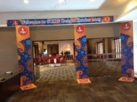 Entrance decoration using foam board
