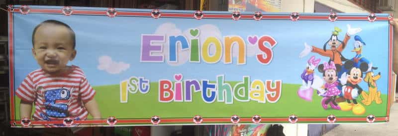 Mickey mouse birthday banner