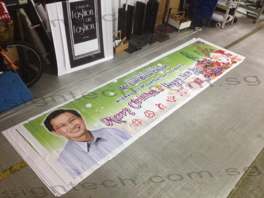 Banner Printing for Safety Banner, MP Wishing Christmas