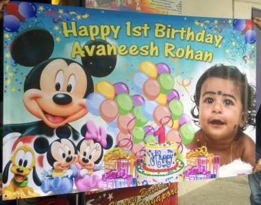 Mickey mouse birthday banner printing