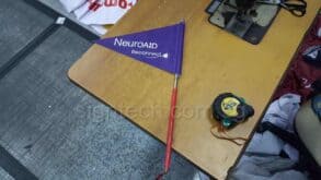 Tour guide flag with telescopic pole