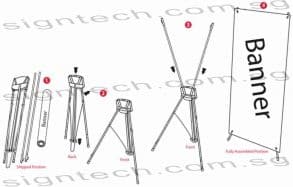X Stand Banner installation guide