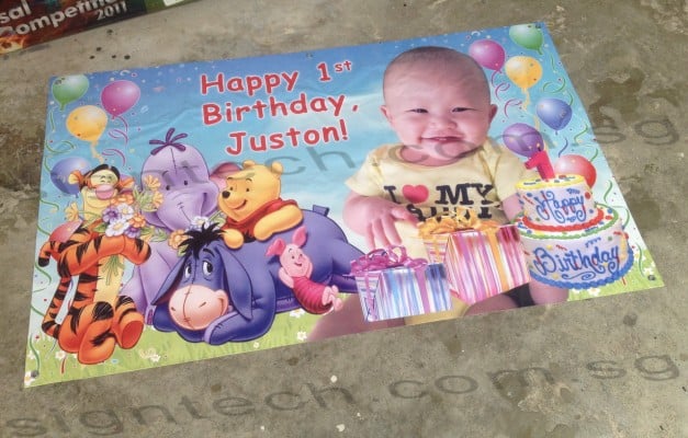 winnie the pooh birthday banner design