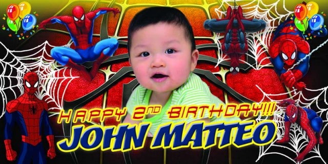 spiderman birthday banner printing V2