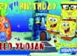 spongebob birthday banner printing for kid