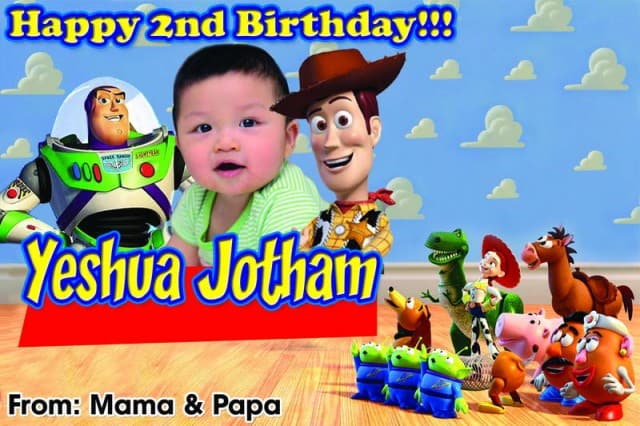 Banner printing for toy story birthday banner